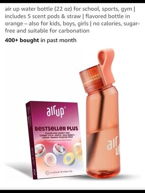 Orange Hydration Bottle with Flavor Pods